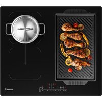 KitchenBrothers Induktionskochfeld - Einbau-Induktionskochfeld - 60 cm - 4 Zonen - 2x Flexzone - 1 und 2 Phasen - bis zu 2400W - Schwarz – Bild 2