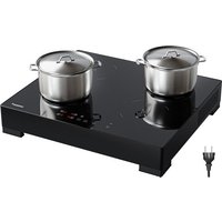 KitchenBrothers Induktionskochfeld - Freistehendes Induktionskochfeld - 60 cm - 4 Zonen - 1 Phase - bis zu 2400W - Schwarz – Bild 2