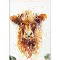 Büro - Malerei auf Zahlen - Kunstvolle Kuh - Multi - 40x50 cm – Bild 2