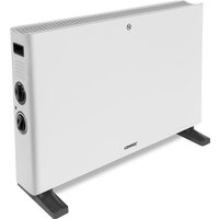 VONROC Elektroheizung - Konvektorheizung mit eingebautem Heizkörperlüfter - 2 Stufen: 1250W/2000W - Einstellbarer Thermostat - Beheizt Räume bis zu 24m2 - Modernes Design - Weiß – Bild 2