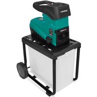 VONROC - Gartenhäcksler - Leise - 2800W - für Äste bis zu Ø45mm - Inkl. 60L Auffangbehälter & Schiebestock - Grün/Schwarz – Bild 2