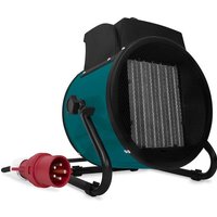 VONROC Elektroheizung - Heizlüfter - Werkstattheizung - Leistung 400V - 3300W/5000W - Keramik - Thermostat - für Räume bis zu 48m2 – Bild 2