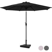 VONROC Premium Stick Sonnenschirm Recanati Ø300cm - Inkl. Sonnenschirmfuß & Schutzhülle - Runder Sonnenschirm - Neigbar - UV-beständiges Tuch - Schwarz – Bild 2