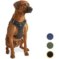 Jake and Jacky - Hundegeschirr - Y-Geschirr Hund - Reflektierend - Größe L - Schwarz – Bild 2