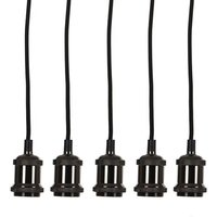 Mica Decorations - Fuga Pendelleuchte - 5er Set - L150 x Ø15 cm - Schwarz – Bild 2