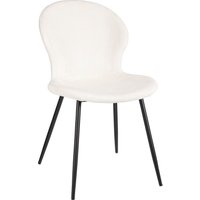 Mica Decorations Max Esszimmerstuhl - Samt - Off White – Bild 2