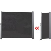 909 Outdoor - Ausziehbarer Sonnen-/Windschutz - Schwarz - 170 x 300 cm - Rückrollfunktion - Polyester - Wetterfest - UV-beständig – Bild 2