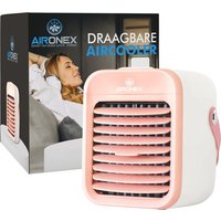 Tragbarer Luftkühler Pink - Kabelloser Luftkühler mit Wassertank von Aironex - Luftbefeuchterfunktion - Luftkühler ohne Klimaanlage - Tischventilator - Ventilatorständer - Steigern Sie Ihre Produktivität und Ihren Schlaf – Bild 2