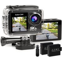 Strex - Action Cam - 5K - 50MP - 60FPS - 30M Wasserdicht - WiFi - Touchscreen - inkl. Zubehör - Schwarz – Bild 2