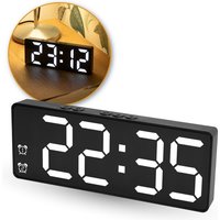 Nuvance - Digitaler Wecker - Digitaluhr - Wecker für Kinder & Erwachsene - Reisewecker - Schlafzimmer - Led-Wecker digital - Wecker - Schwarz – Bild 2