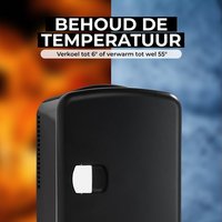 Denver - MFR401 - Mini-Kühlschrank - Kühlung & Heizung - 4 Liter - Kosmetik-Kühlschrank - Schwarz – Bild 2