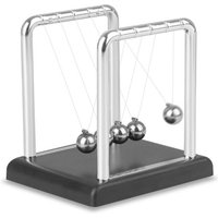 Little big bird Newton's Cradle - Premium-Schreibtisch-Accessoire - Schwarz und Chrom - – Bild 2