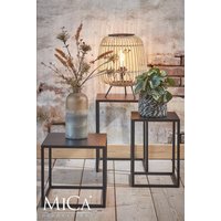 Mica Decorations Goa Beistelltisch - 2er-Set - L35 x B35 x H33 cm - Metall - Schwarz – Bild 2