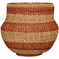 Mica Decorations Tacoma Aufbewahrungskorb mit Deckel - H48 x Ø55 cm - Jute - Orange – Bild 2