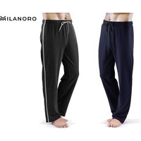 Milanoro - Hose - 2 Stück - XXL - Loungewear lange - Marine / Dunkelgrau – Bild 2