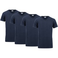 Milanoro - 2XL - T-Shirt - Extra lang - 4er-Pack - 100% Baumwolle - Marineblau – Bild 2