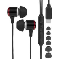 Nuvance - Ohrhörer mit Kabel - USB-C-Anschluss - Ohrhörer mit Kabel - In-Ear-Kopfhörer mit Kabel und Mikrofon - Schwarz – Bild 2