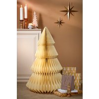 House of Seasons Dekoration Weihnachtsbaum - H120 x Ø80 cm - Papier - FSC Mix - Off White – Bild 2
