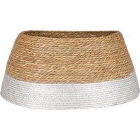House of Seasons Weihnachtsbaumschürze - H26 x Ø58 cm - Seegras - Silber – Bild 2
