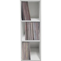 VDD Schallplattenschrank mit 3 Fächern - weiß - 34x34x104 cm – Bild 2