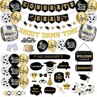 Partizzle Graduated Party Decorations Artikel - Girlande & Luftballons - Hurra Graduation Party - Graduation Party Artikel - XL – Bild 2