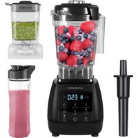 KitchenBrothers 2-in-1 Power Blender - 1600W - 2L - Komplettset mit Zerkleinerer und To-go Cup - Smoothie Maker - Ice Crusher - Schwarz – Bild 2