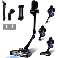 Saaf G90 Stabstaubsauger mit Wischfunktion - 8-teiliges Set mit biegbarem Griff - 26.500Pa - Staubsauger ohne Beutel - 200W - Kabellos - Schwarz – Bild 2