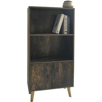 Bücherregal Wandschrank Stabiles industrielles Vintage-Design 120 cm hoch – Bild 2