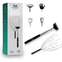 Massagerr® Head & Back Scratcher Set - 5-in-1 Rückenkratzer mit 5 Aufsätzen - Kopfkratzer mit 20 Fingern - Rückenmassage - Ultimatives Kratzgefühl - Massage – Bild 2