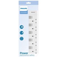 PHILIPS Verlängerungskabel 5-fach weiß - 3 Meter - UK 230V – Bild 2
