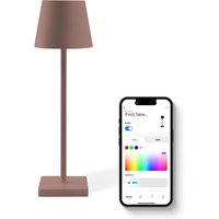 FlinQ Smart Table Lamp Nova - Wiederaufladbar und mit Touch Control - Für Schlafzimmer und Wohnzimmer - Kabellose Lampe auch als Stehlampe - Dimmbar und ideal für den Nachttisch - Industrial - Bronze – Bild 2