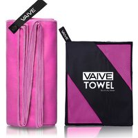 VAIVE Handtuch aus Mikrofaser - Strandtuch 100x200 - Badetuch - Reisehandtuch Schnell trocknend - Pink – Bild 2