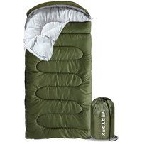 Vertrex Tri-Season Adventure Mumienschlafsack - Schlafsäcke Erwachsene - Camping - Grün – Bild 2