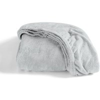 Cinderella - Spannbetttuch - Frottee - 180x200/210 cm - Bis zu 30 cm Matratzenhöhe - Hellgrau – Bild 2