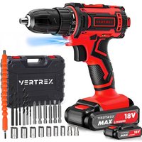VERTREX Akku-Schrauber 18V - Akku-Bohrmaschinen - Akku-Bohrmaschinen - Bohrer - Inkl. 2 Akkus – Bild 2