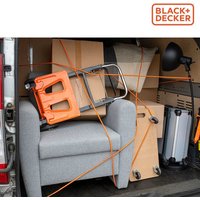 BLACK+DECKER Zurrgurt mit Retraktor - Zurrgurt 20 Meter - 6MM - Nylon - Orange – Bild 2