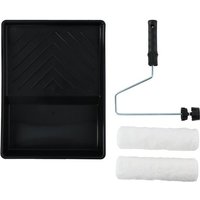 STANLEY Farbroller-Set - 2 Polyester-Farbroller - 230 mm - 1 Farbwanne - 1 Halter mit Stopper – Bild 2