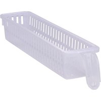 Kühlschrank Organizer 1.58L - 35 x 7.5 x 6 CM - Kühlschrank Aufbewahrungsbehälter mit Griff - Spülmaschinenfest - Kühlschrank und Küchenschränke organisieren - Kunststoff - Transparent – Bild 2