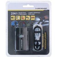 Dunlop Helmleuchte - Wiederaufladbar - Rot/Weißes Licht - Inkl. Kabel - Max.7 Stunden - Schwarz -. – Bild 2