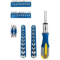 Kinzo Werkzeugsatz: Bitset/Tauchset mit Ratsche - 52-teilig - Ergonomischer Handgriff – Bild 2