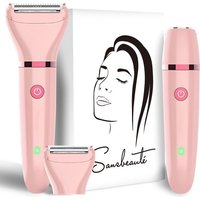 2-in-1 Ladyshave + Extra Scherkopf - Gesicht - Achseln - Beine - Bikinizone - Rasierer Frauen - Elektrischer Epilierer - Gesichtshaarentfernung Damen - Trimmer Frauen - Ladyshaves Bikini - USB Wiederaufladbar – Bild 2