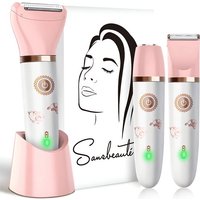 3-in-1 Ladyshave Gesicht - Achseln - Beine - Bikinizone - Sansbeauté® - Rasierer Frau - Elektrischer Epilierer - Gesichtshaarentfernung Damen - Trimmer Frau - Ladyshaves Bikini - USB Wiederaufladbar – Bild 2