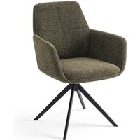 Furnihaus Esszimmer-Drehstuhl Milou mit Armlehne Grün – Bild 2