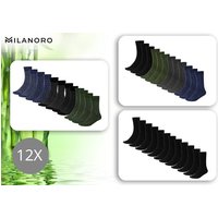 Milanoro - 12 Paar weiche Bambussocken für Damen und Herren - Schwarz - 43-46 – Bild 2