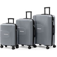 Milanoro Kofferset 3-teilig - Leichtes Polypropylen - Grau - 360° Räder & TSA-Schloss – Bild 2