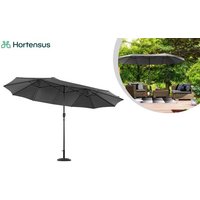 Hortensus - Doppelter Sonnenschirm - mit Schutzhülle - UV80 Schutz - 460 x 270 x 255 cm - Schwarz – Bild 2