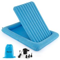 Coast Aufblasbare Matratze - PVC + Flock - Blau - Max.150 kg - 165x118x20 cm – Bild 2