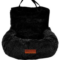 Autositz Hund Deluxe Rücksitz - Hundekorb Auto mit Sicherheitsgurt - Autokorb Hund - Hundesitz - großer Hund - Schwarz - Größe M – Bild 2