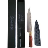 T&M Knives Chef's Knife Krystofs 20cm Klinge - Schönes japanisches Küchenmesser aus hartem Stahl - Ergonomischer Griff - Inklusive Geschenkbox – Bild 2