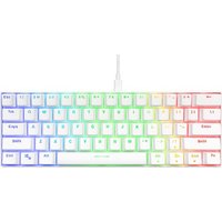 Deltaco WK85R Gaming-Tastatur - Mechanisch - 60% - Roter Schalter - RGB - QWERTY - Weiß – Bild 2
